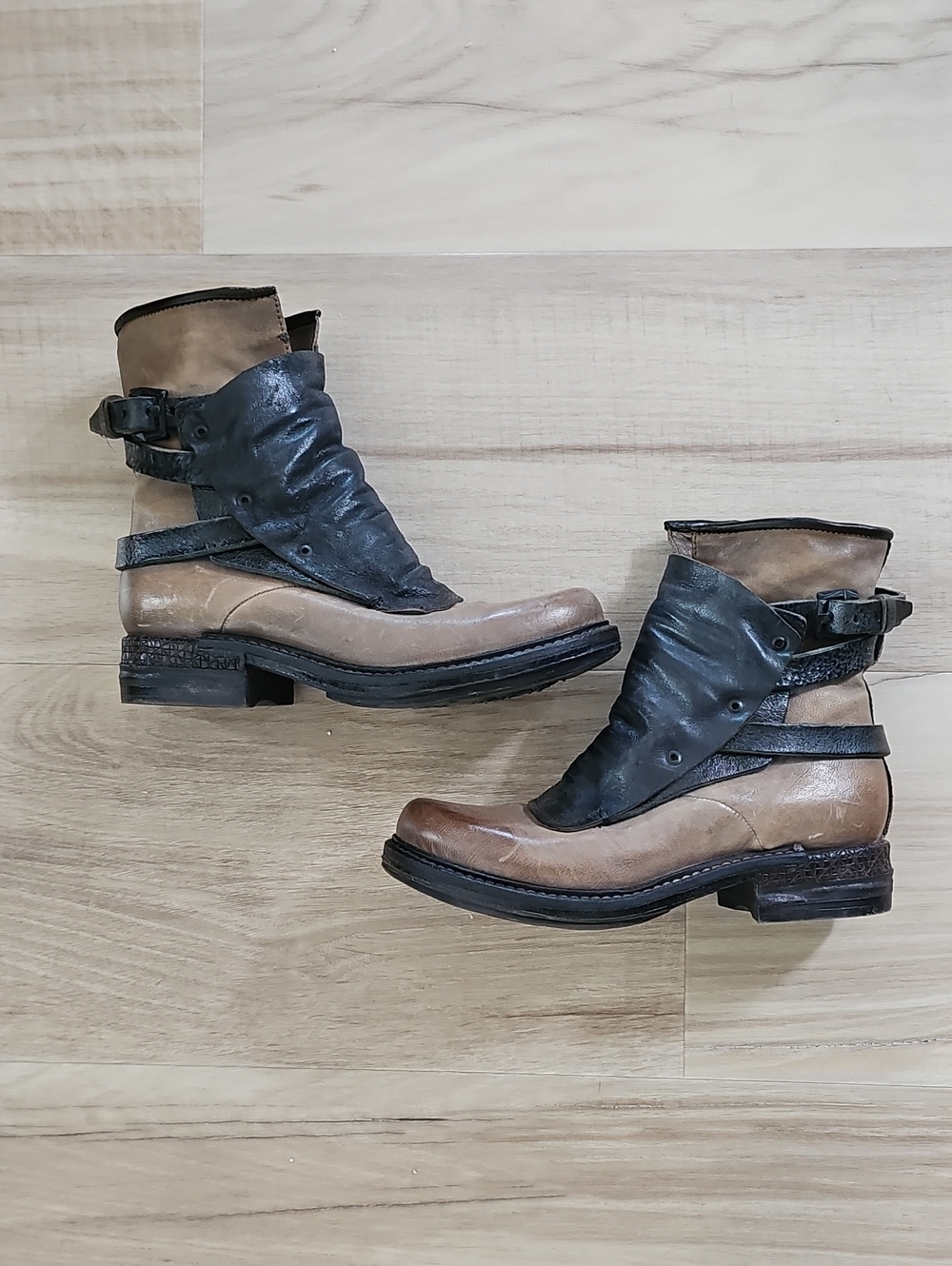 Vintage A.S.98 Italian Handmade Leather Ankle Boots Sz 37